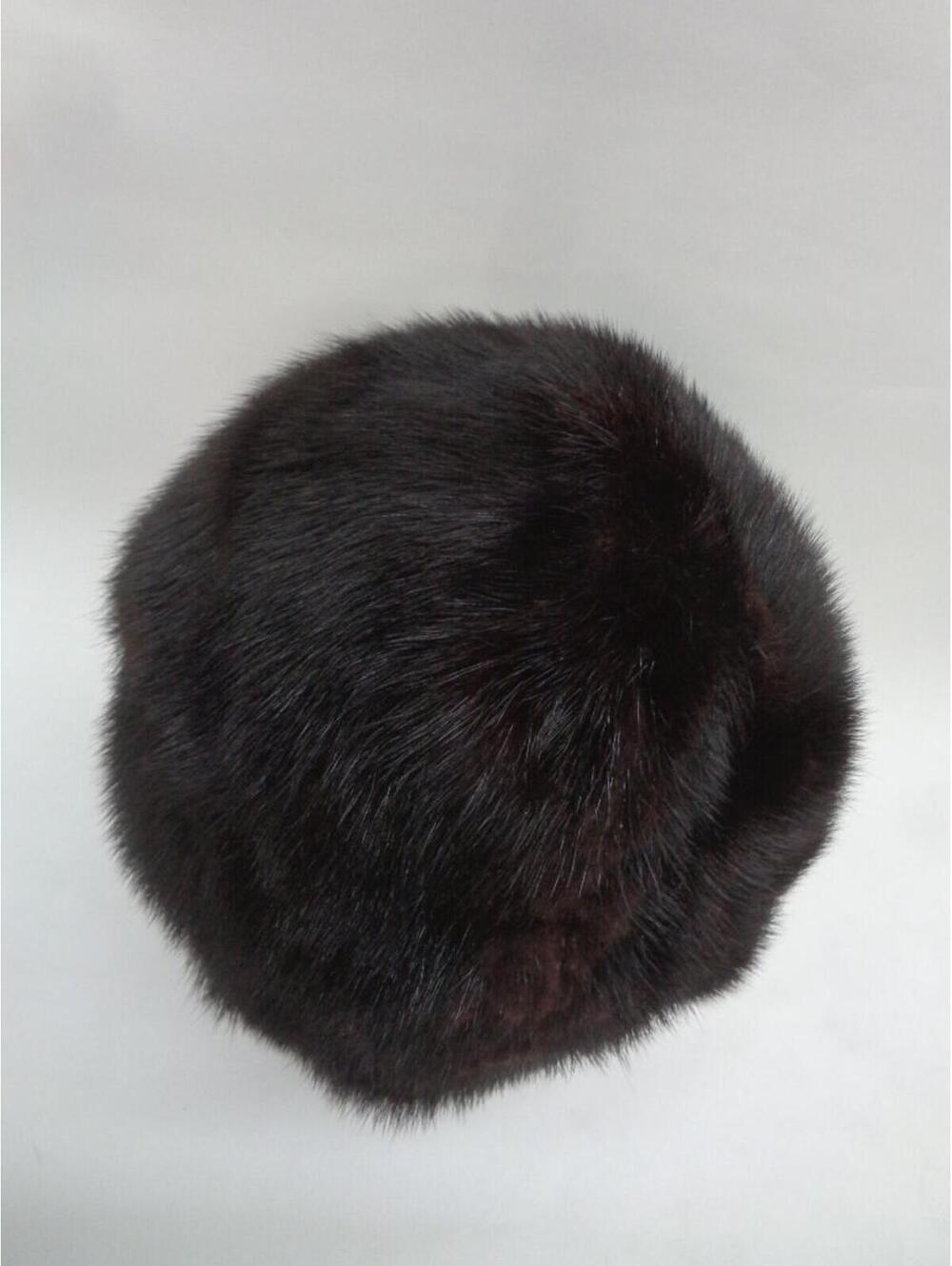 Scrap Canadian Dark Ranch Mink Fur Hat Cap Women Woman - Picture 5 of 5
